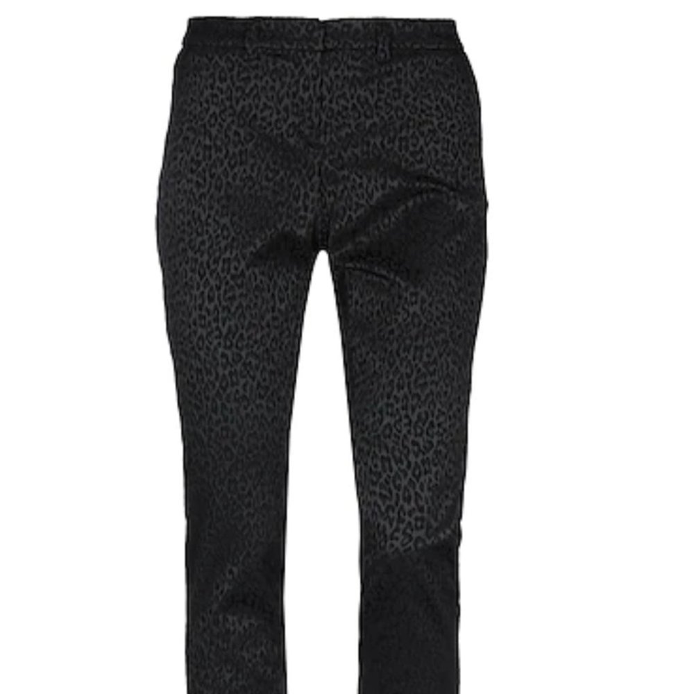 MESSAGERIE tailored Tuxedo pants black dress slight print some stretch